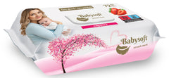 Babysoft Șervețele umede pentru bebeluși cu parfum de căpșuni, 72 bucăți