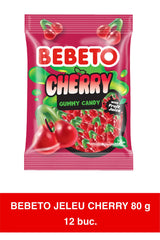 Bomboane gumate cu aromă de cireșe – jeleuri moi și fructate, 12 pachete x 80 g