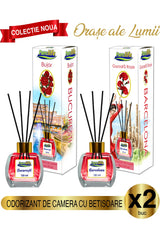 Set parfum de cameră Pure Life Bujor și Garoafă Roșie Barcelona 2 x 120 ml