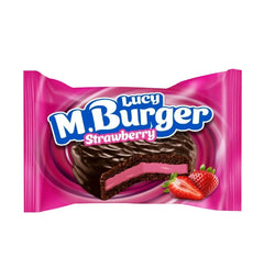 Burger M.BURGER – Biscuit cu Crema Aroma Capsuni si Glazura Cacao – 42g x 24
