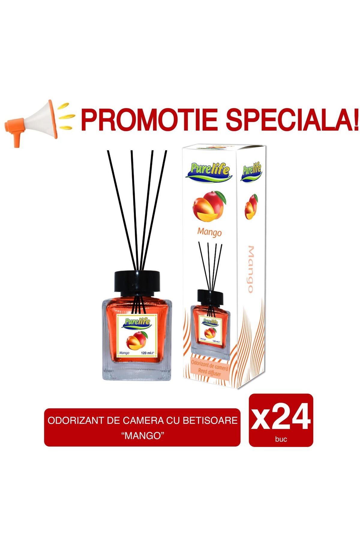 Reed Diffuser 120ml - Mango 24x