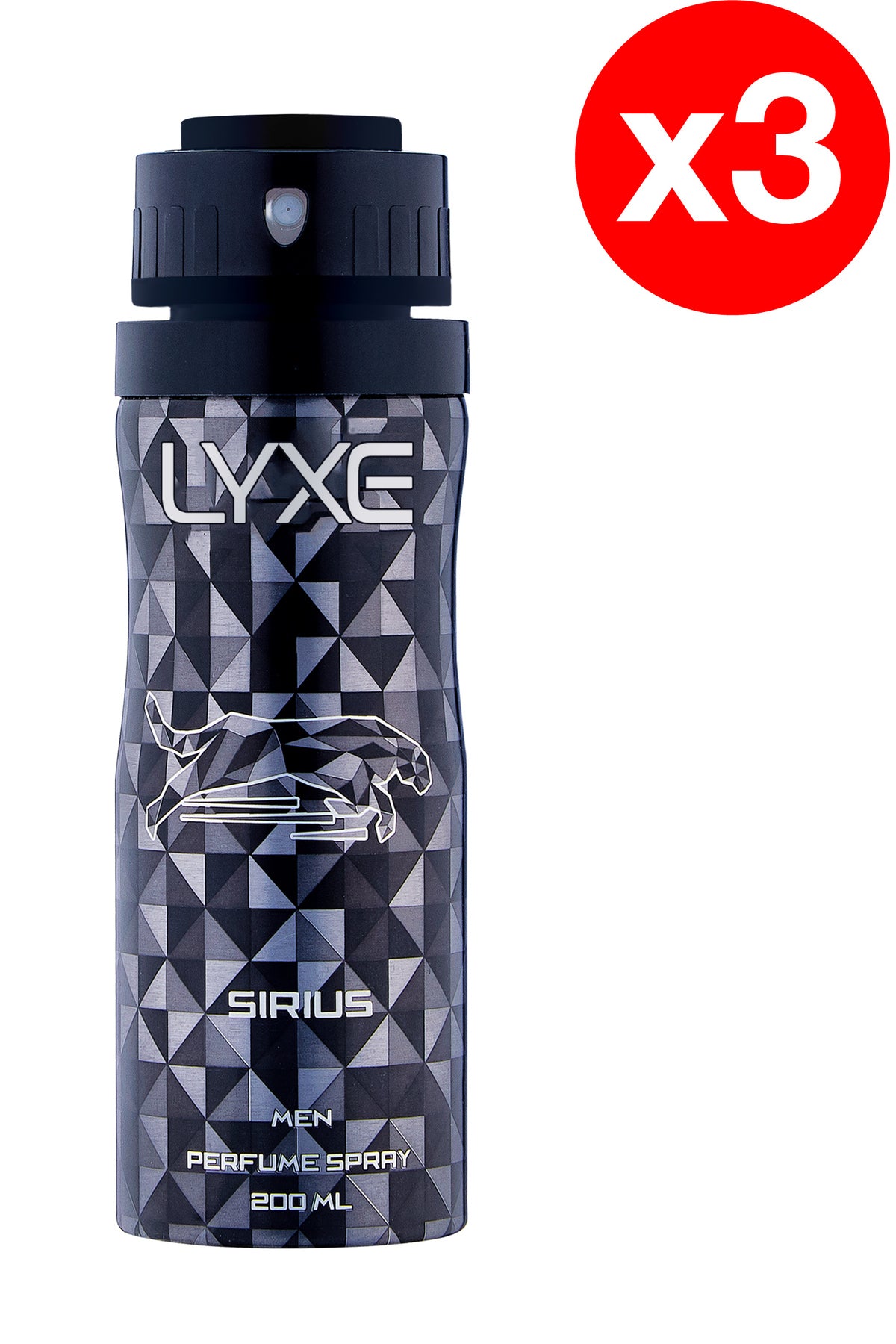 Sirius Perfume Spray Men 200 ml (3 Pack)