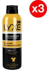 Professional Advanced Protection Protecting Deodorant Body Spray For Men 48H 200 ml (3 Pack)
