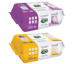 Pachet Promo Servetele umede pentru suprafete PURE 100buc/pachet - set 2 bucati diverse sortimente