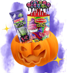 Halloween Candy Pack (24 Witch x 22 gr + 100 Durukan Lollipop x 15 gr)