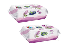 Pachete Promo Servetele umede liliac PURE, 120 buc (2 buc/pachet)