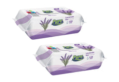 Pachete Promo Servetele umede lavanda PURE, 120 buc (2 buc/pachet)