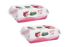 Pachete Promo Servetele umede trandafir PURE, 120 buc (2 buc/pachet)