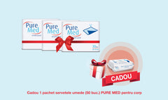Pachet Promo: 3x PURE MED Aleze PURE MED 30 buc (60x90 cm) + CADOU Servetele Umede Pure MED (50 buc.)