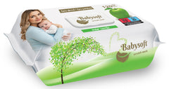 Servetele umede Babysoft 120 buc/ pachet cu aroma de mar verde