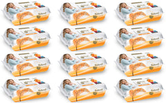 Set 12 pachete Servetele umede Babysoft 120buc./pachet cu aroma de portocala