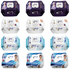 Pachet Promo Baby Soft - 12 buc (3 buc/mov, 3 buc/premium, 3 buc/sensitive, 3 buc/supersoft)