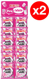 BEBETO Pink and White – Fluffy marshmallow jellies 30g x 12 x 2 packs
