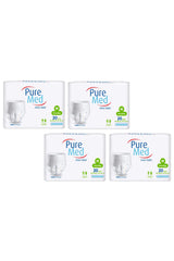 Pure Med – Scutece absorbante tip chiloțel pentru adulți – Mărime Medie (80-120 cm) – Pachet de 20 bucăți x 4 pachete