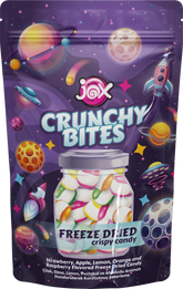 Crunchy Bites Bomboane crocante liofilizate diverse arome 50 gr x 10 buc