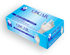OSCAR Manusi de latex usor pudrate L