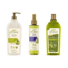 Dalan d’Olive – Set 3 lotiune,ulei,gel de dus