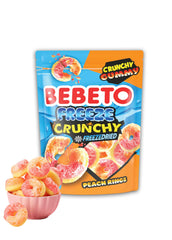 BEBETO Bomboane crocante cu piersici Freeze 35 g