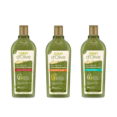 Dalan d’Olive – Set 3 Bucăți Șampon mix (reparator, volum, protectia culorii)