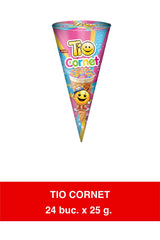 Tio Cornet Granulat – Cornete de napolitană cu granule – 25g x 24 bucăți Cutie display