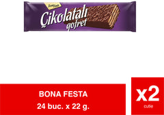 BONA FESTA CIKOLATALI - Napolitana cu glazura ciocolata 22g xx24