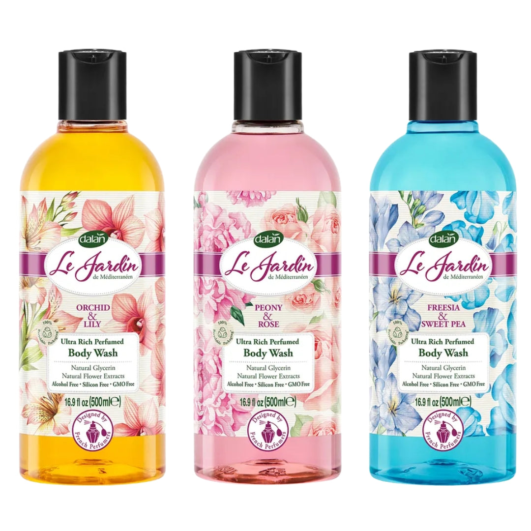 Set Dalan Le Jardin – Gel de duș 3 sortimente – 500 ml x 3 bucăți