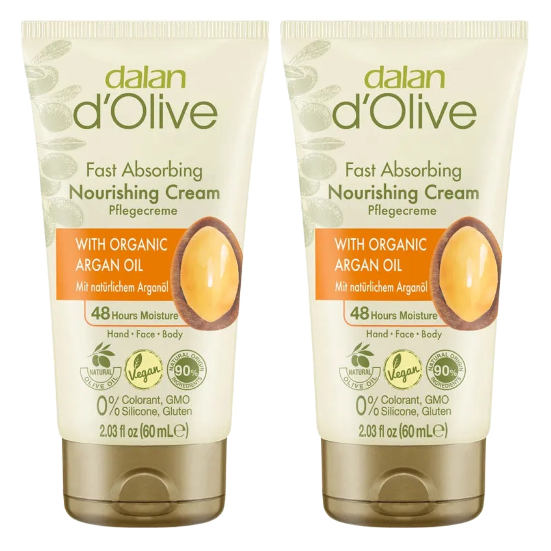 Dalan Set 2 x Dalan d’Olive – Cremă de mâini cu ulei de argan – 60 ml