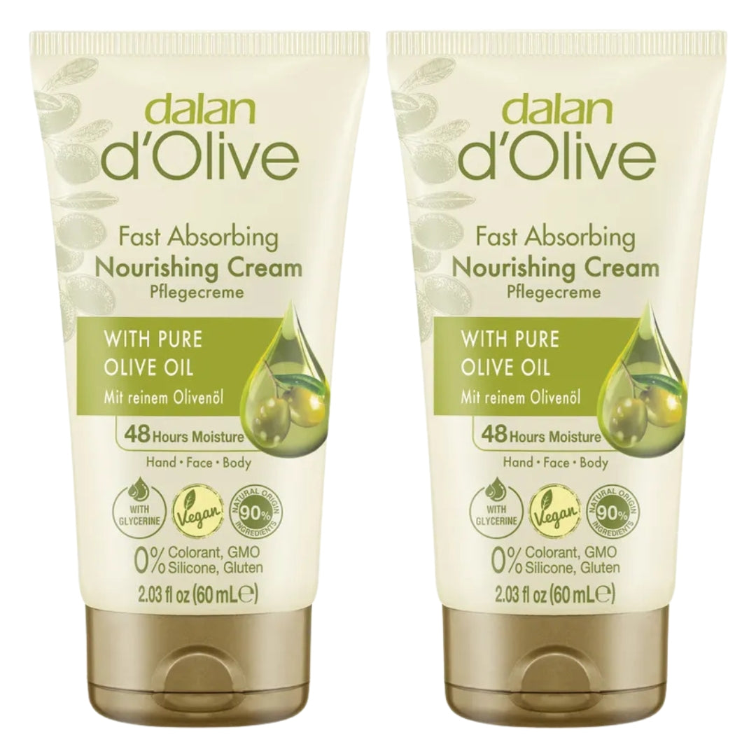 Dalan Set 2 x Dalan d’Olive – Cremă de mâini cu ulei de măsline – 60 ml