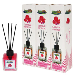 PureLife Set 3 x Odorizant de cameră cu bețișoare PureLife – Gumă de mestecat – 120 ml
