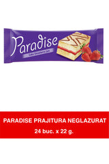 Paradise Prajitura Neglazurat – Cake with Strawberry Flavored Cream – 22g x 24