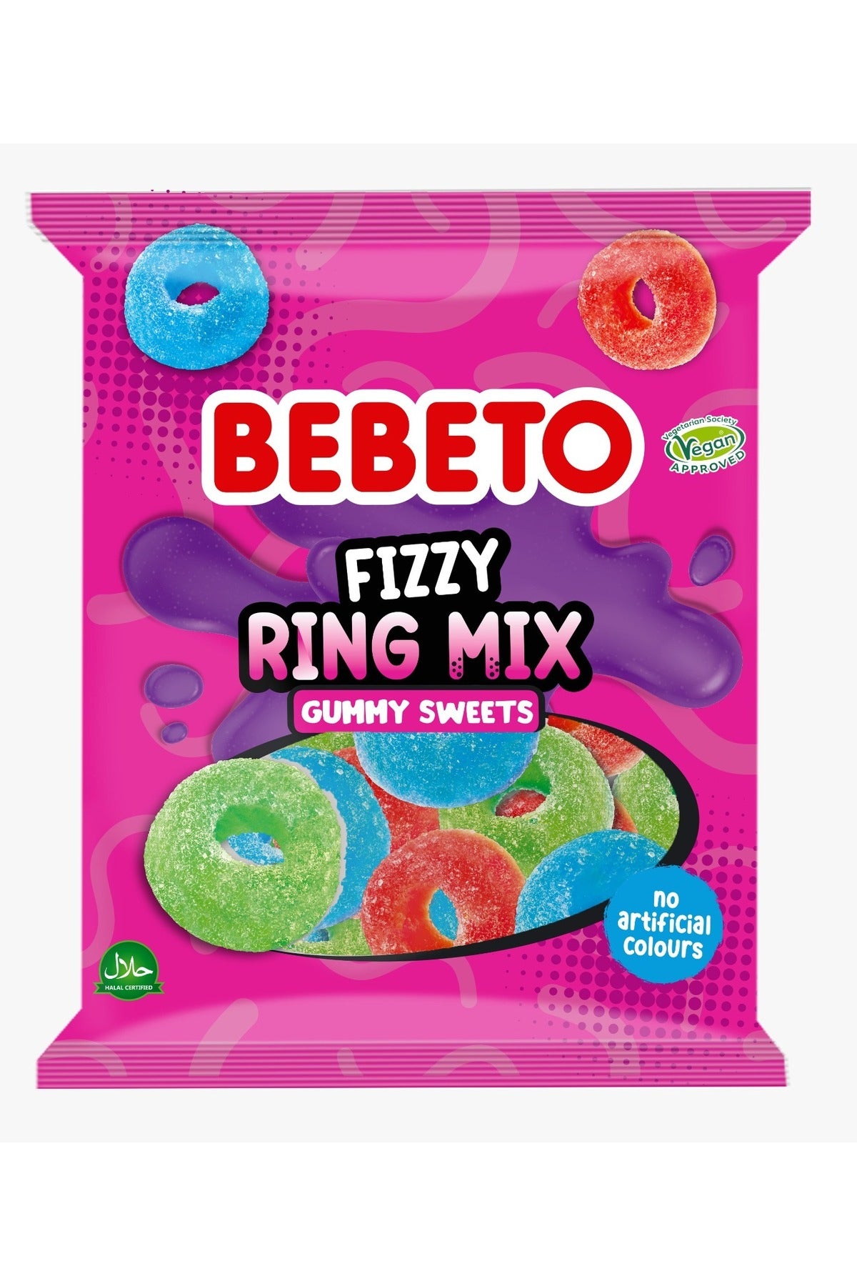 Fizzy Rings Mix Bomboane Gumate Acrișoare 150g