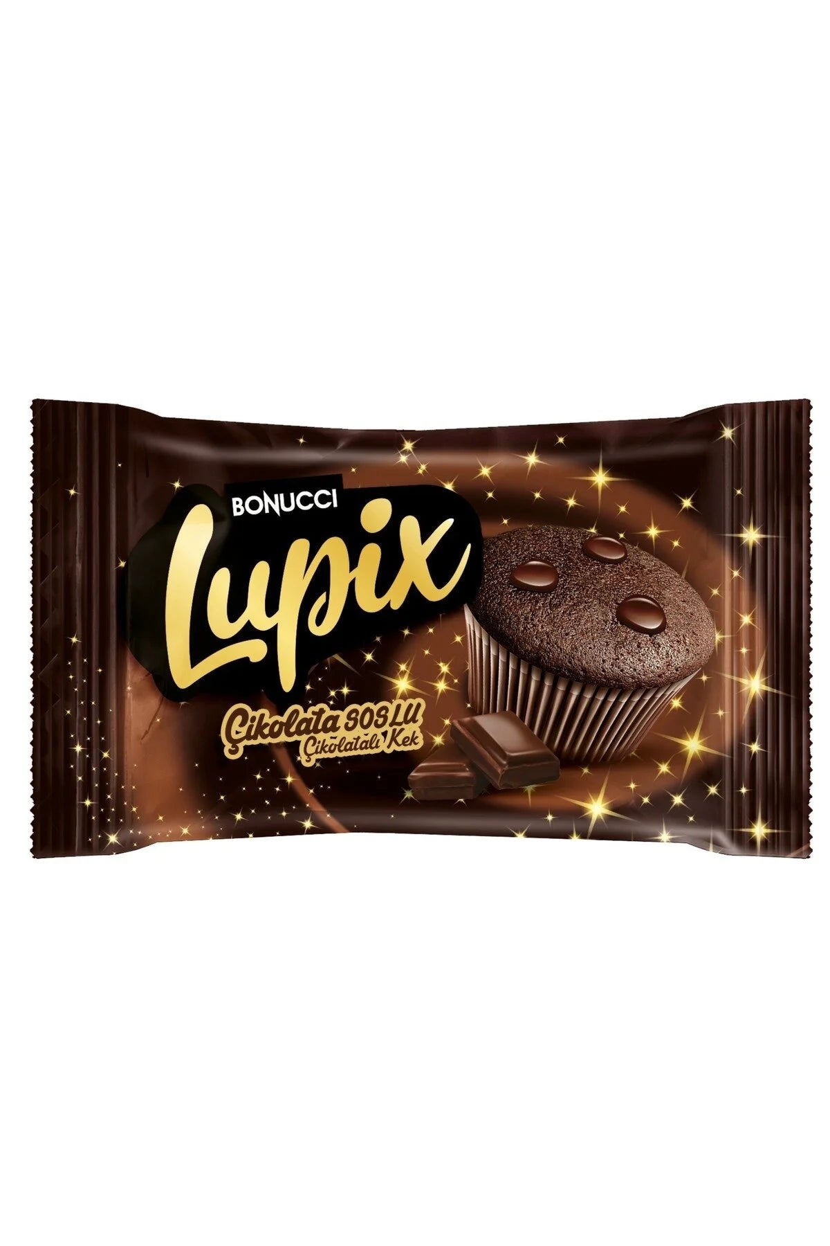Prăjitură Brownie cu Ciocolată Lupix cu umpluturi bogate de sos de ciocolată 35g x 24 bucăți (Pachet economic)