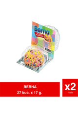 BERNA Biscuit cu Marshmallow si Decor Colorat – 2 x 27 x 17g