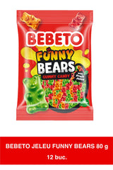 Jeleuri Amuzante cu Urși, Arome Asortate de Fructe, 12 Pachete x 80g
