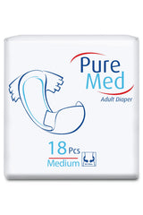 Set 3x Pure Med ECO M scutece adult, 54 buc + 1x șervețele umede igienice Pure Med, 50 buc
