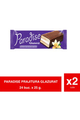 Paradise – Prajitura cu Glazura de Cacao si Crema de Vanilie – 25g x 24 x 2 Pachet