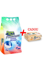Detergent Pudră 9kg Color + Șervețele 64 buc Migdale Cadou