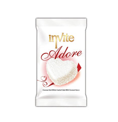INVITE ADORE – Prajitura cu glazura alba si fulgi de cocos 50g x 24 bucati