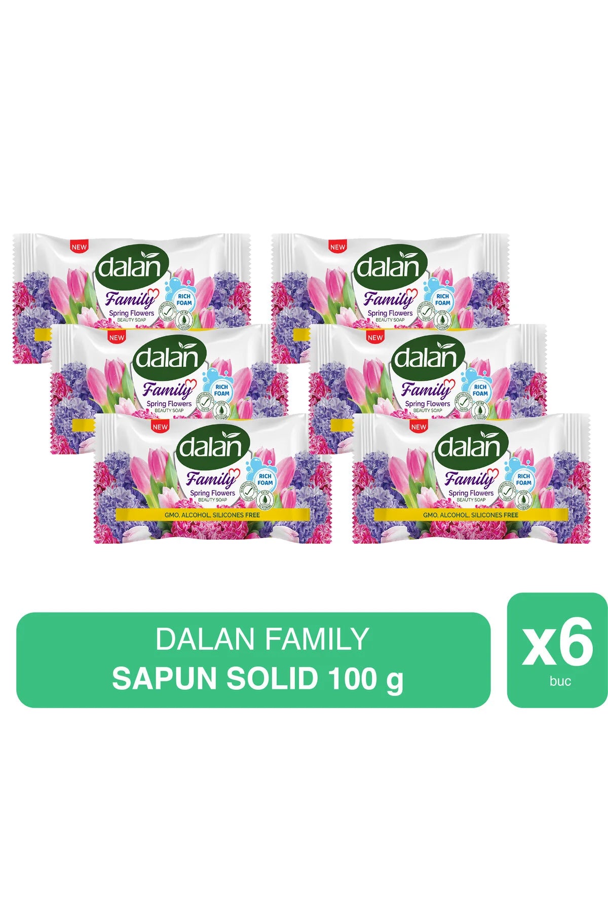 Family – Săpun Solid Spring Flowers – 100g x 6