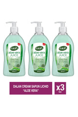 Cream Soap – Liquid Soap with Aloe Vera – 400ml x 3
