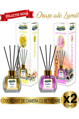 Set de parfumuri de cameră Pure Life Paris Mimosa & London Mini Roses 2 x 120 ml