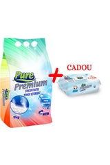 Detergent Pudră 9kg Color + Șervețele 64 buc Coconut Cadou