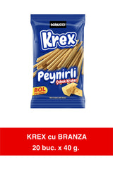 Krex cu Brânză Cheese Flavored Stick Crackers – 40g x 20 Pack Display Box