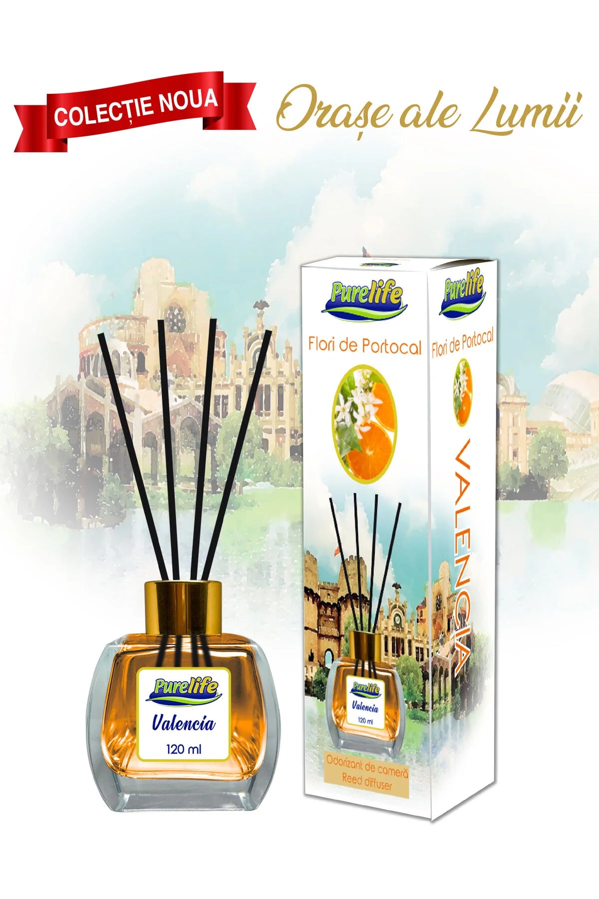 Parfum de cameră Pure Life Valencia cu flori de portocal 120 ml