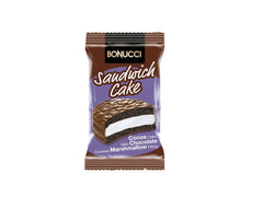 Bonucci Sandwich Cake – Prajitura cu cacao, glazura de ciocolata si crema marshmallow 23g x 24 x 2 bucati