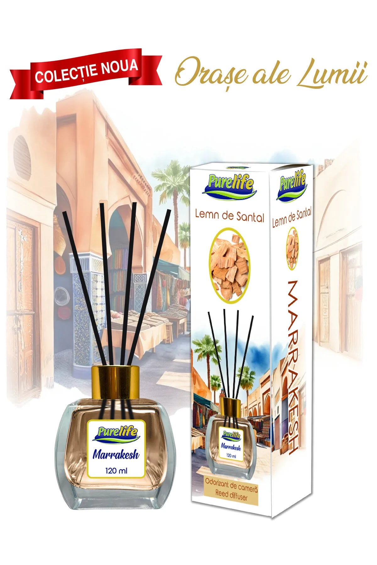Parfum de cameră Pure Life Marrakech cu lemn de santal 120 ml