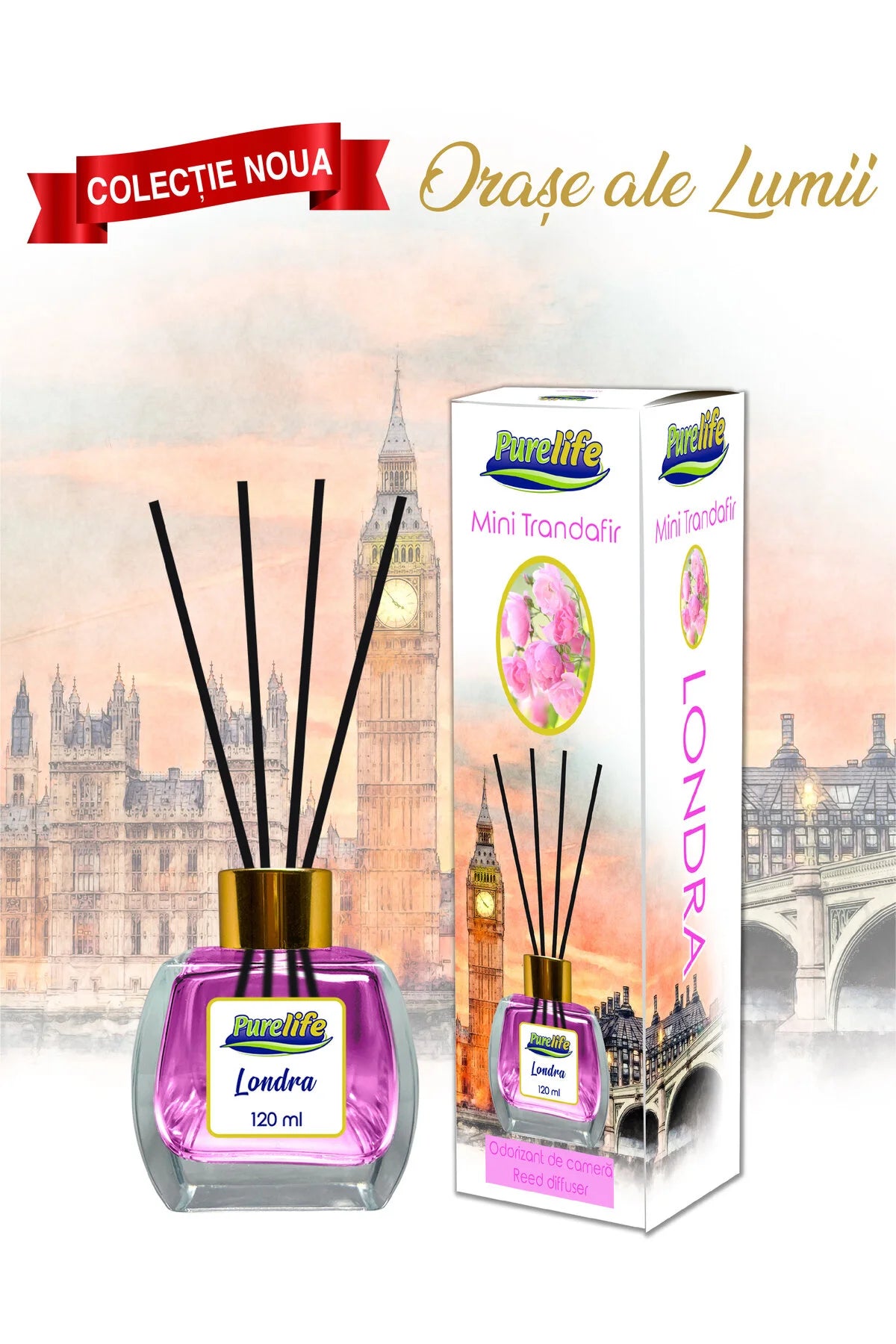 Parfum de cameră Pure Life London Mini Roses 120 ml