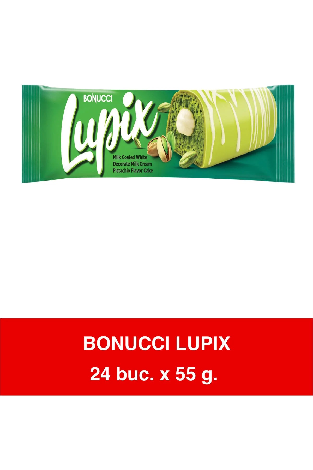 Lupix Cake Fistic 55g x 24 Bucăți