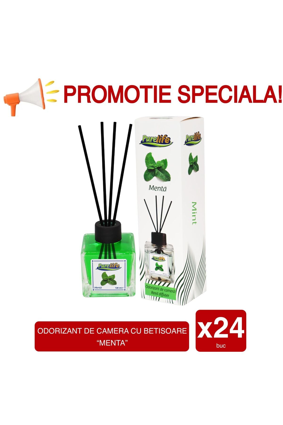 Reed Diffuser 120ml - Mint 24x