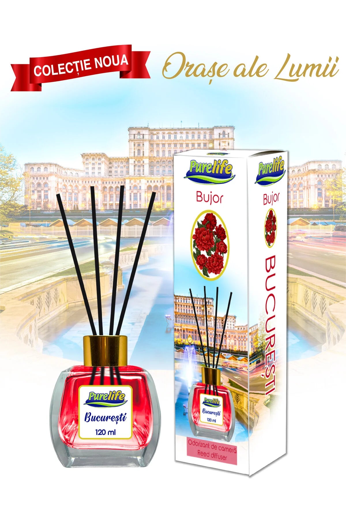 Parfum de cameră Pure Life Bujor Bujor 120 ml